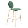 Odessa Barstool in Green & Gold-side view 2