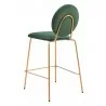 Odessa Counter Stool in Green & Gold- back view 2 - Odessa Counter Stool in Green & Gold- back view 2