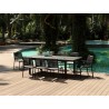 Whiteline Modern Living Alum Indoor / Outdoor Extendable Dining Table