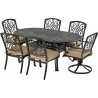 Bridgetown 7-Piece Dining Set - With Armless Dining and Swivel Chair