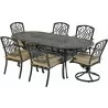 Bridgetown 7-Piece Dining Set - With 84" x 42" Oval Dining Table Armless Dining Chairs & Swivel chair - Bridgetown 7-Piece Dining Set - With 84" x 42" Oval Dining Table Armless Dining Chairs & Swivel chair