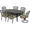 4 dining chairs, 2 dining swivel rockers and 72" x 42" Windsor series oval dining table - 4 dining chairs, 2 dining swivel rockers and 72" x 42" Windsor series oval dining table