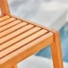 Vifah Kapalua Honey Nautical Eucalyptus Wooden Outdoor Bar Chair, Closeup View  - Vifah Kapalua Honey Nautical Eucalyptus Wooden Outdoor Bar Chair, Closeup View 