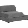 Sunpan Harmony Modular Armless Chair in Right-Shelf Danny Dark Grey - Front Side Angle - Sunpan Harmony Modular Armless Chair in Right-Shelf Danny Dark Grey - Front Side Angle