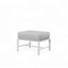 Bristol Ottoman in Canvas Granite w/ Self Welt - Front Side Angle