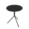 Bellini Ivy Tripod Side Table Brushed Black, Antique Brass Bronze- Front Angle 2