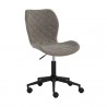 Sunpan Lyla Office Chair Black in Antique Grey - Front Side Angle