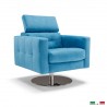 Bellini Italian Home Milo-2 Swivel Armchair, Tiffany  - Front Side Angle