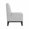 Sunpan Kosovo Modular Banquette - Single Seat in Polo Club Stone - Side Angle - Sunpan Kosovo Modular Banquette - Single Seat in Polo Club Stone - Side Angle