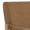 Sunpan Earl Dining Armchair in Natural - Pecan Leather - Closeup Top Angle