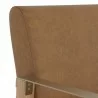 Sunpan Earl Dining Armchair in Natural - Pecan Leather - Closeup Top Angle - Sunpan Earl Dining Armchair in Natural - Pecan Leather - Closeup Top Angle