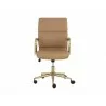 Sunpan Kleo Office Chair in Tan - Front Angle - Sunpan Kleo Office Chair in Tan - Front Angle
