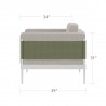 DecoScapes Oliver Club Chair - Side view with Dimensions