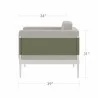 DecoScapes Oliver Club Chair - Side view with Dimensions - DecoScapes Oliver Club Chair - Side view with Dimensions