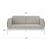 DecoScapes Oliver Loveseat - Front with Dimension