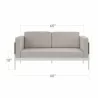 DecoScapes Oliver Loveseat - Front with Dimension - DecoScapes Oliver Loveseat - Front with Dimension