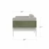DecoScapes Oliver Loveseat - Side with Dimension - DecoScapes Oliver Loveseat - Side with Dimension