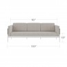 DecoScapes Oliver Sofa - Front with Dimensions