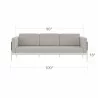 DecoScapes Oliver Sofa - Front with Dimensions - DecoScapes Oliver Sofa - Front with Dimensions