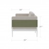 DecoScapes Oliver Sofa - Side with Dimensions