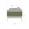 DecoScapes Oliver Sofa - Side with Dimensions - DecoScapes Oliver Sofa - Side with Dimensions