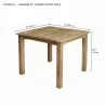 Bahama 35-inch Square Table- dimension - Bahama 35-inch Square Table- dimension