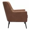 Zuo Modern Ontario Accent Chair Vintage Brown - Side View - Zuo Modern Ontario Accent Chair Vintage Brown - Side View