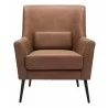 Zuo Modern Ontario Accent Chair Vintage Brown - Front View - Zuo Modern Ontario Accent Chair Vintage Brown - Front View