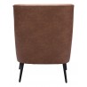 Zuo Modern Ontario Accent Chair Vintage Brown - Back View