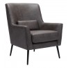 Zuo Modern Ontario Accent Chair Vintage Black- Angled View