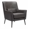 Zuo Modern Ontario Accent Chair Vintage Black- Angled View - Zuo Modern Ontario Accent Chair Vintage Black- Angled View