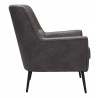 Zuo Modern Ontario Accent Chair Vintage Black- Side View