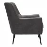 Zuo Modern Ontario Accent Chair Vintage Black- Side View - Zuo Modern Ontario Accent Chair Vintage Black- Side View