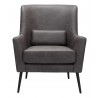 Zuo Modern Ontario Accent Chair Vintage Black- Front View