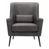 Zuo Modern Ontario Accent Chair Vintage Black- Front View - Zuo Modern Ontario Accent Chair Vintage Black- Front View