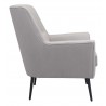 Zuo Modern Ontario Accent Chair Vintage Gray- Side View