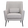 Zuo Modern Ontario Accent Chair Vintage Gray- Front View