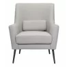 Zuo Modern Ontario Accent Chair Vintage Gray- Front View - Zuo Modern Ontario Accent Chair Vintage Gray- Front View