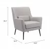 Zuo Modern Ontario Accent Chair Vintage Gray- Seat Dimension - Zuo Modern Ontario Accent Chair Vintage Gray- Seat Dimension
