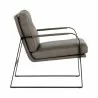 Sunpan Sterling Lounge Chair Missouri Stone Leather - Side Angle - Sunpan Sterling Lounge Chair Missouri Stone Leather - Side Angle