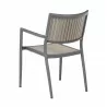 Alfresco Home Genevieve Alum/Polywood Stackable Dining Armchair - Set of Four - Back Side Angle - Alfresco Home Genevieve Alum/Polywood Stackable Dining Armchair - Set of Four - Back Side Angle