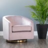 Sunpan Hazel Swivel Lounge Chair in Gold - Blush Sky - Lifestyle