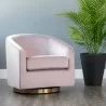 Sunpan Hazel Swivel Lounge Chair in Gold - Blush Sky - Lifestyle - Sunpan Hazel Swivel Lounge Chair in Gold - Blush Sky - Lifestyle