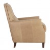 Sunpan Florenzi Lounge Chair - Latte Leather - Side Angle
