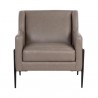 Sunpan Talula Lounge Chair - Alpine Grey Leather - Front Angle