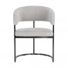 Sunpan Marris Dining Armchair Gunmetal-Belfast Heather Grey - Front Angle