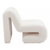 Opam Accent Chair in White- Side view 3