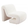 Opam Accent Chair in White- Side view 1