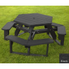 Polly Products Open Hexagon Table