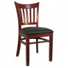 H&D Seating Open Vertical Back Wood Chair - Dark Mahogany